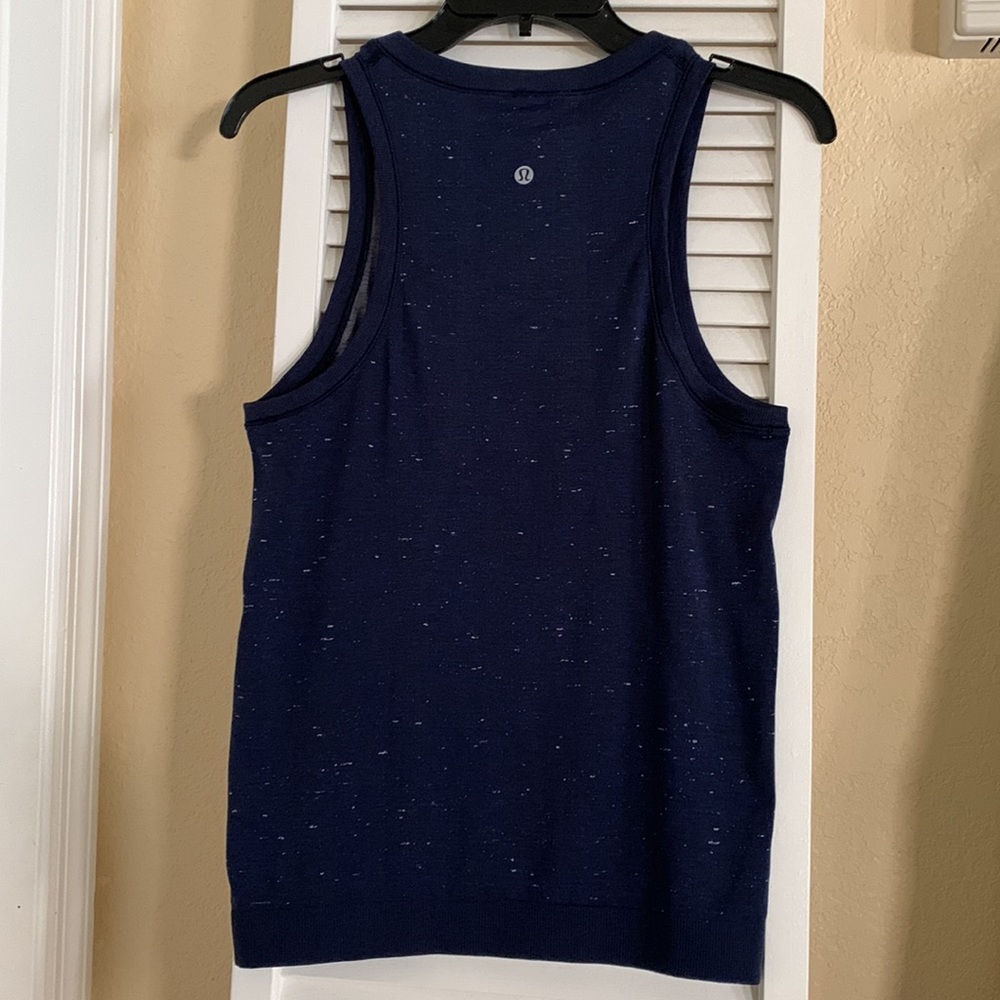 Lululemon Swiftly Relaxed Tank Cosmic Shift Hyper Blue / Black Size 4 - Picture 5 of 14